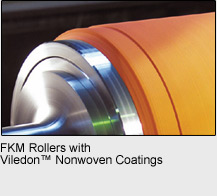 FKM Rollers with Viledon™ Nonwoven Coatings